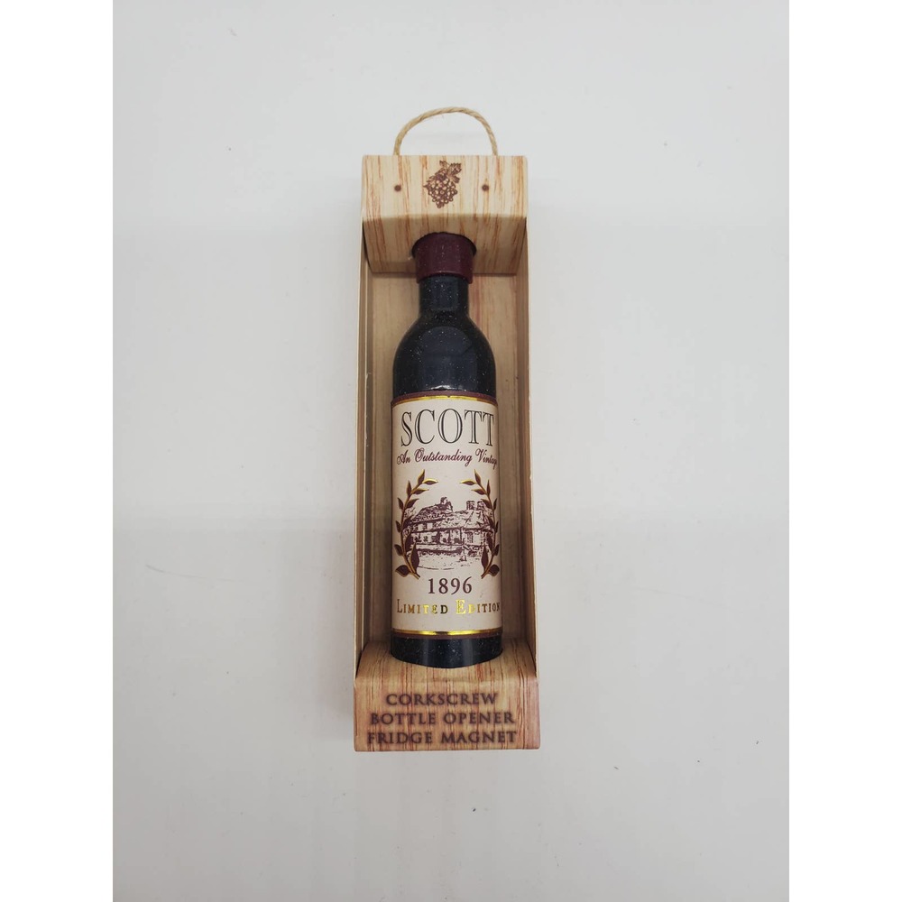 Corkscrew Wine Opener Magnet - Personalized with Scott